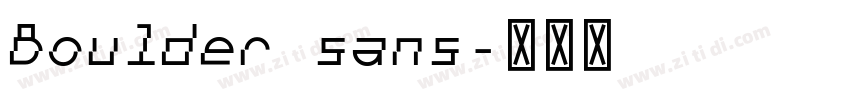 Boulder sans字体转换